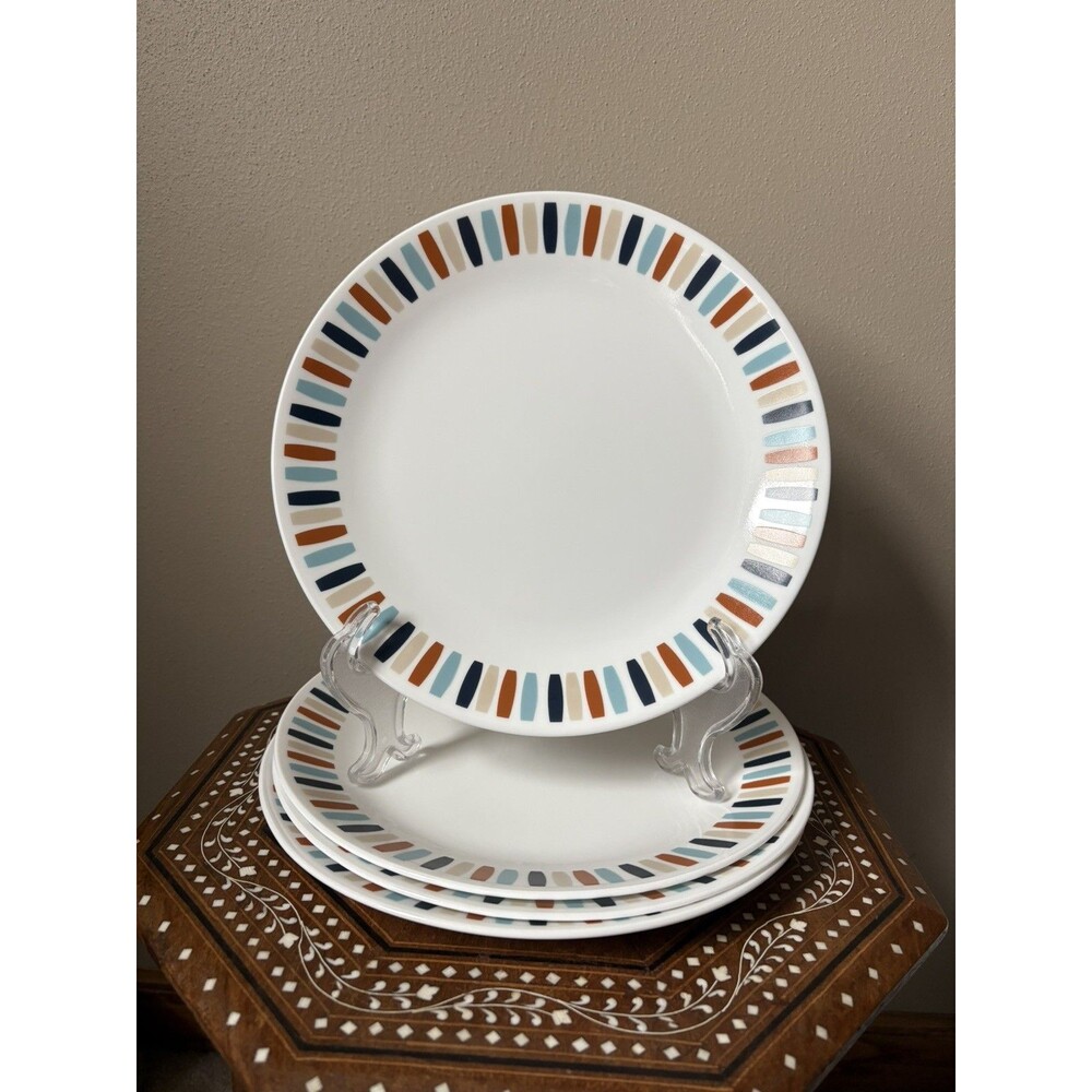 Set Of 4 ‘Payden’ Corelle Vitrelle 10” Dinner Plates USA